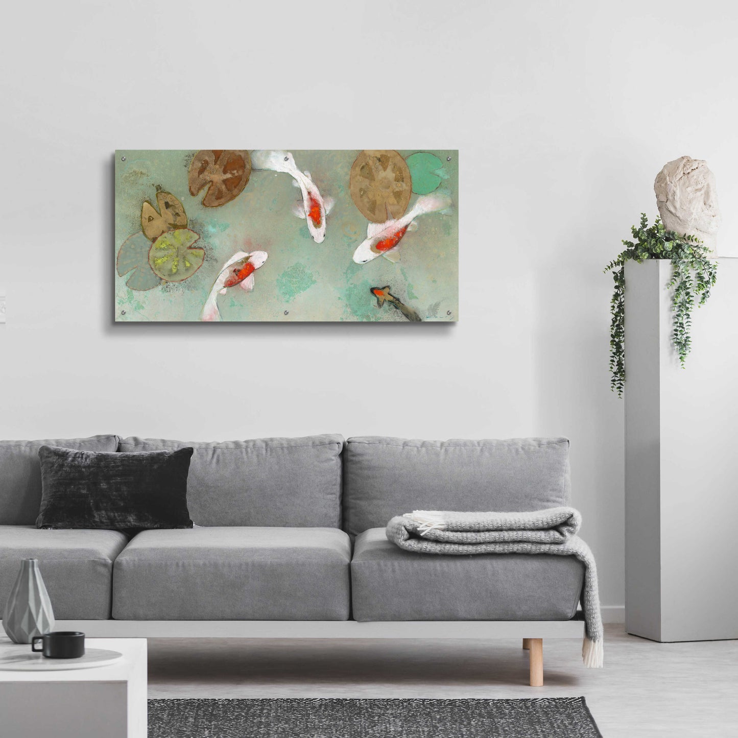 Epic Art 'Floating Motion III' by Aleah Koury, Acrylic Glass Wall Art,48x24
