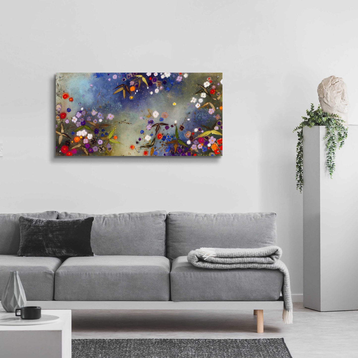 Epic Art 'Gardens in the Mist XV' by Aleah Koury, Acrylic Glass Wall Art,48x24