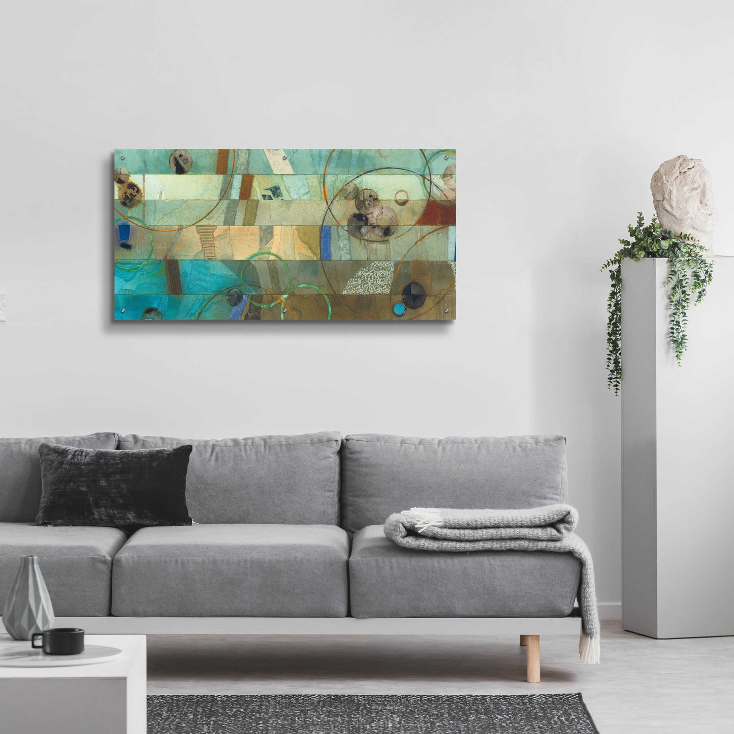 Epic Art 'Of This World No. 18' by Aleah Koury, Acrylic Glass Wall Art,48x24