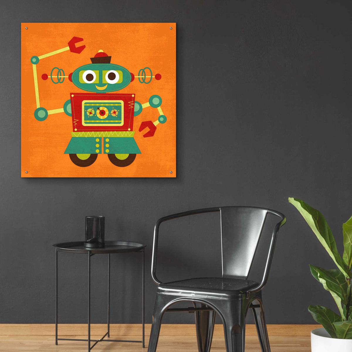 Epic Art 'Robot 2' by Nancy Lee, Acrylic Glass Wall Art,36x36