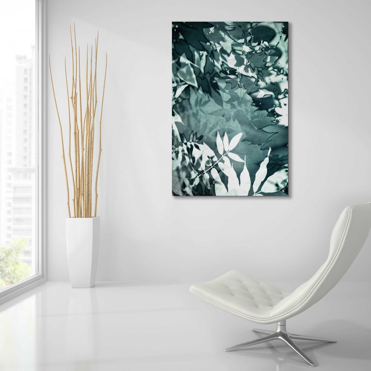 Epic Art 'Abstract Leaves' by Iris Lehnhardt, Acrylic Glass Wall Art,24x36