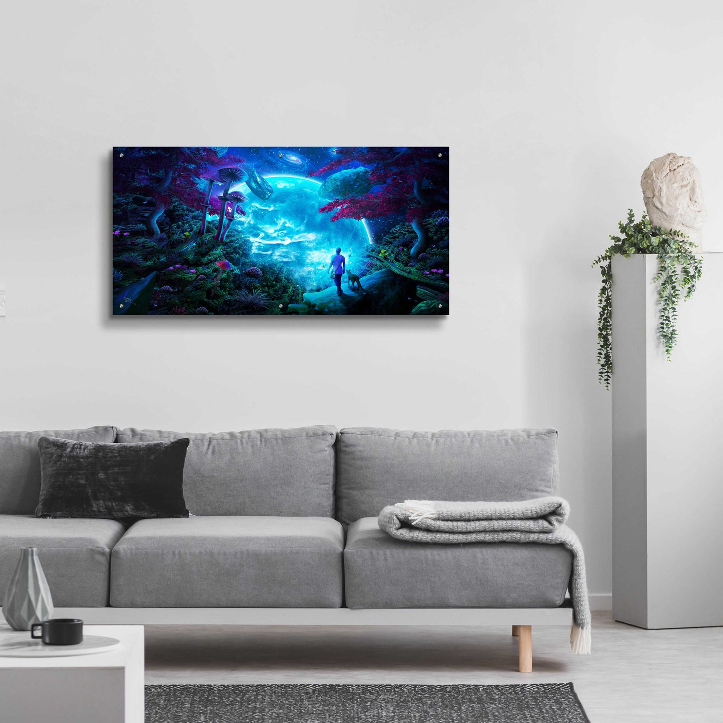 Epic Art 'Lost Sky' by Cameron Gray, Acrylic Glass Wall Art,48x24