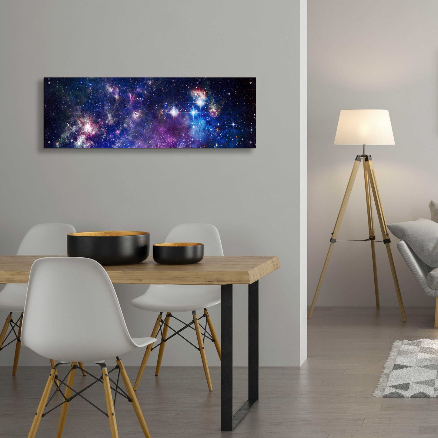Epic Art 'Sublime Galaxy' by Epic Portfolio, Acrylic Glass Wall Art,48x16