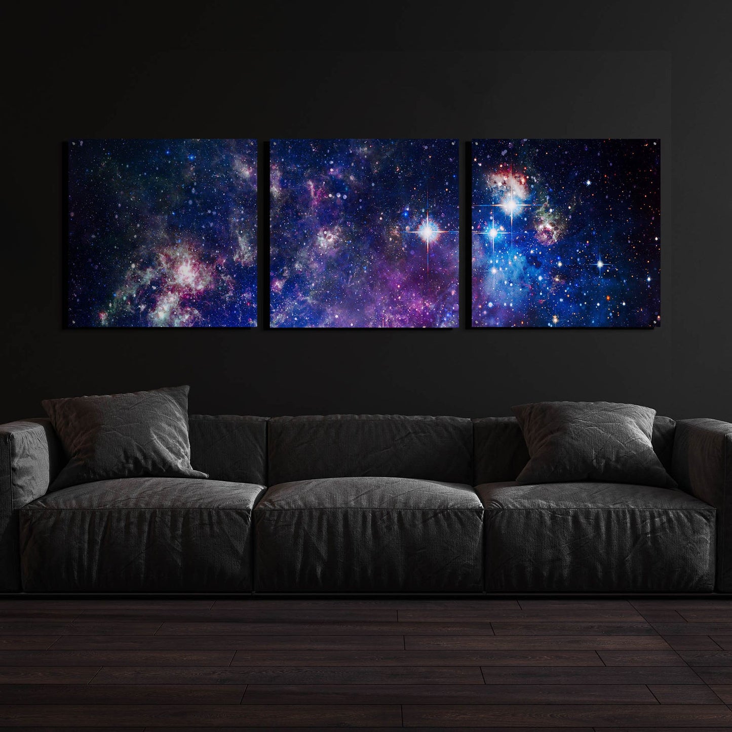Epic Art 'Sublime Galaxy' by Epic Portfolio, Acrylic Glass Wall Art, 3 Piece Set,108x36