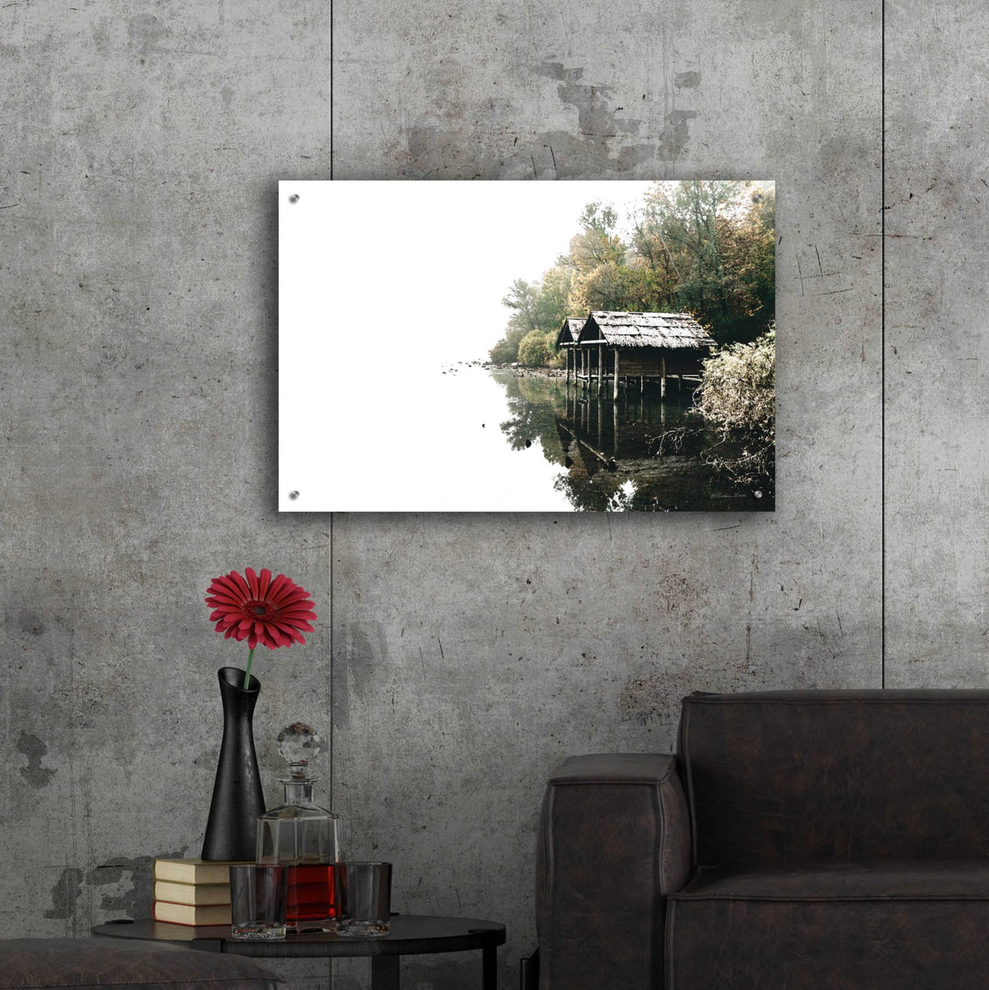 Epic Art 'Docs On The Lake' by Susan Ball, Acrylic Glass Wall Art,36x24