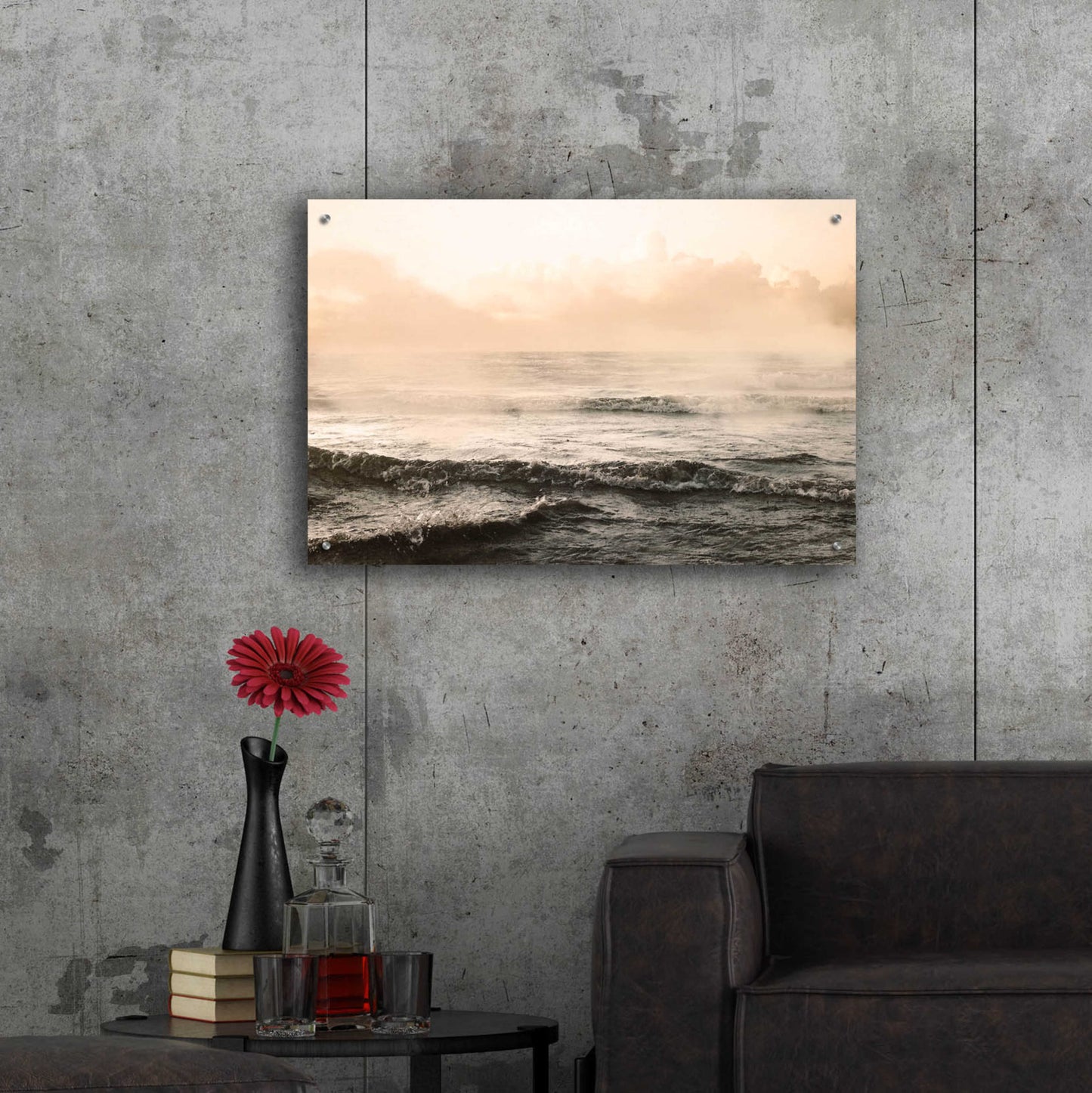 Epic Art 'Moody Ocean' by Susan Ball, Acrylic Glass Wall Art,36x24