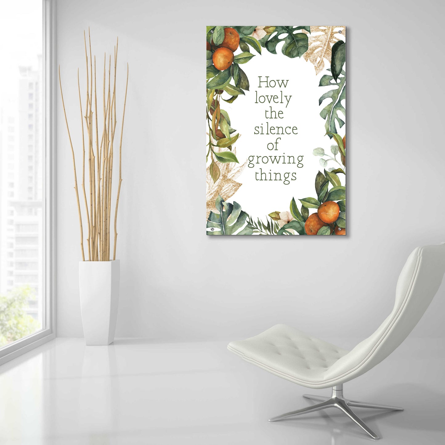 Epic Art 'Silence Of Growing Things' by Susan Ball, Acrylic Glass Wall Art,24x36