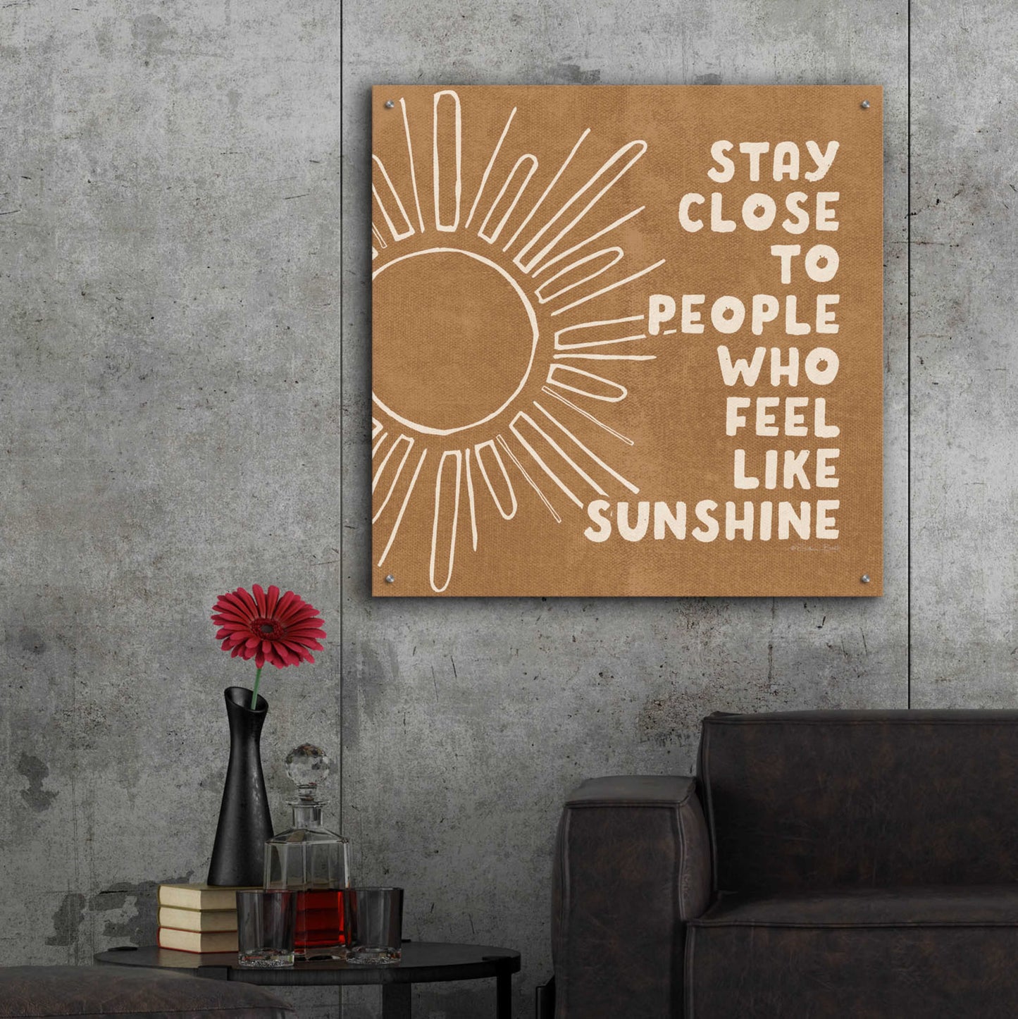Epic Art 'Stay Close' by Susan Ball, Acrylic Glass Wall Art,36x36