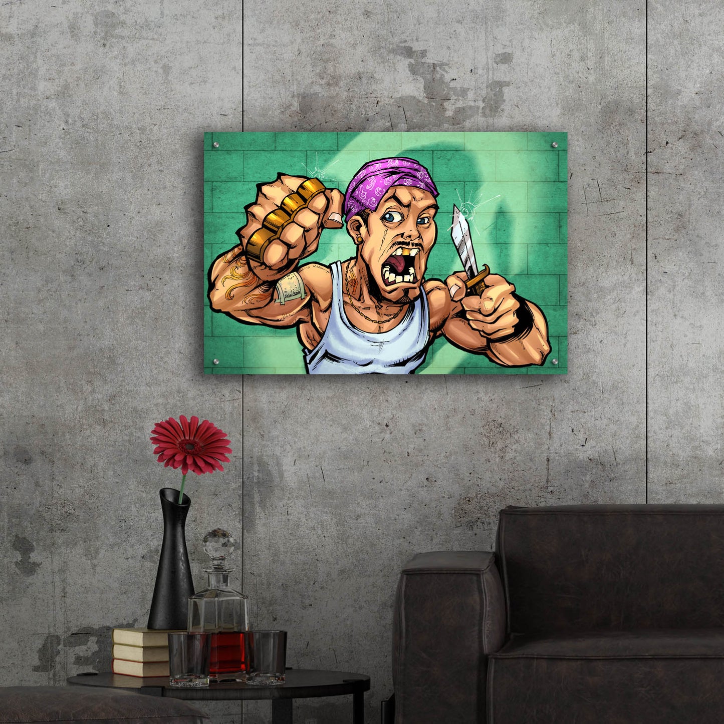 Epic Art 'Crook Character Thug' by Flyland Designs, Acrylic Glass Wall Art,36x24
