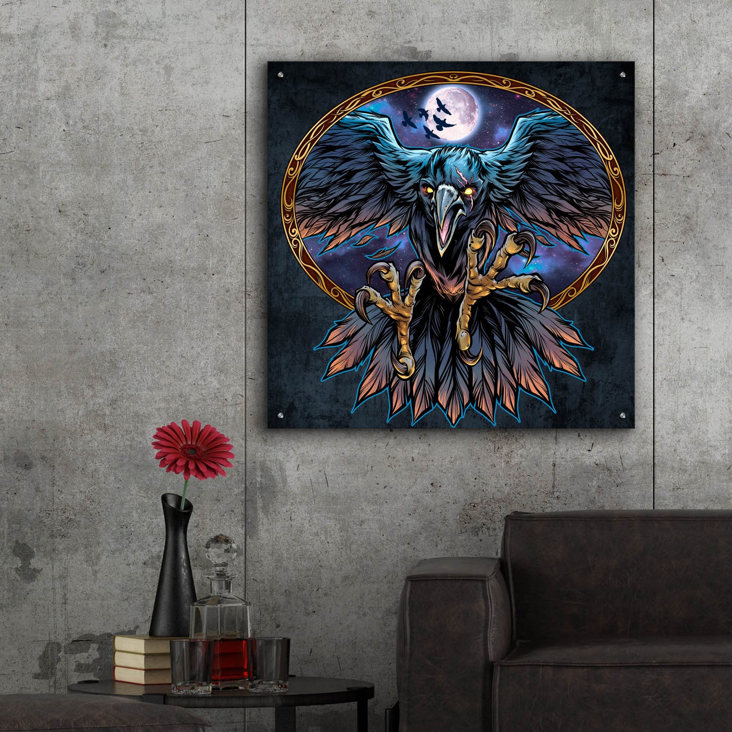 Epic Art 'Corax Russ Logo Design' by Flyland Designs, Acrylic Glass Wall Art,36x36
