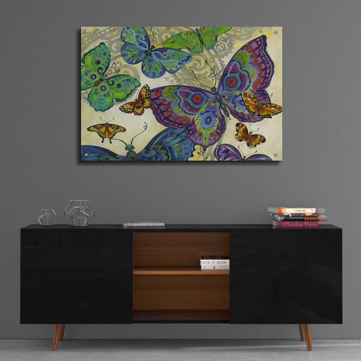 Epic Art 'Flutter Flock' by David Galchutt, Acrylic Glass Wall Art,36x24