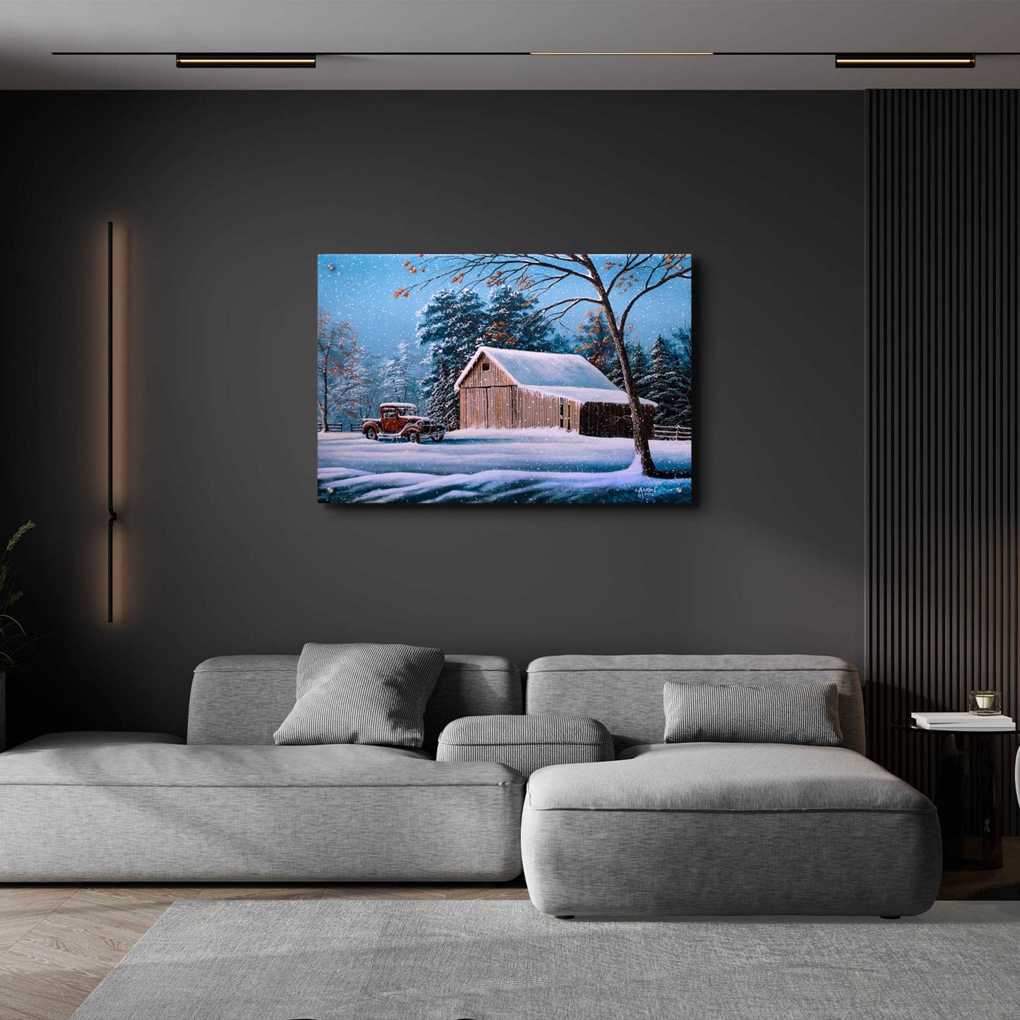 Epic Art 'First Snow' by Gary Adams, Acrylic Glass Wall Art,36x24