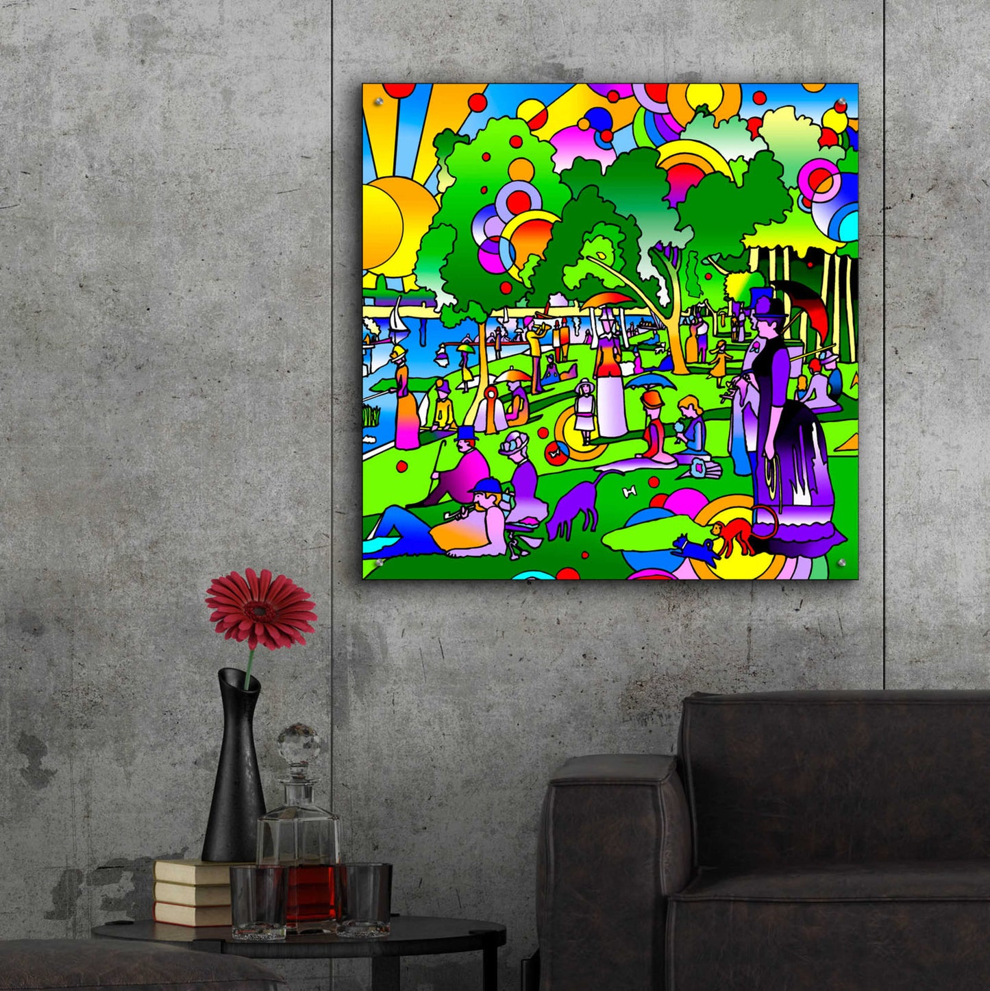 Epic Art 'Grande Jatte' by Howie Green, Acrylic Glass Wall Art,36x36