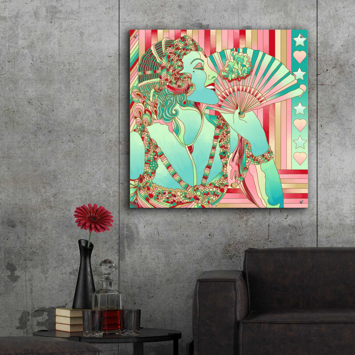 Epic Art 'Green Godess' by Howie Green, Acrylic Glass Wall Art,36x36