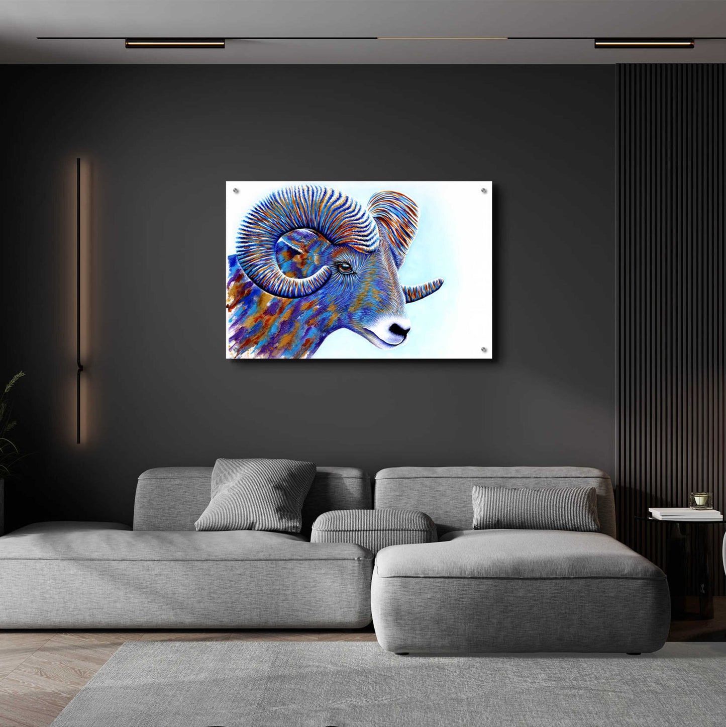 Epic Art 'Ram' by Michelle Faber, Acrylic Glass Wall Art,36x24