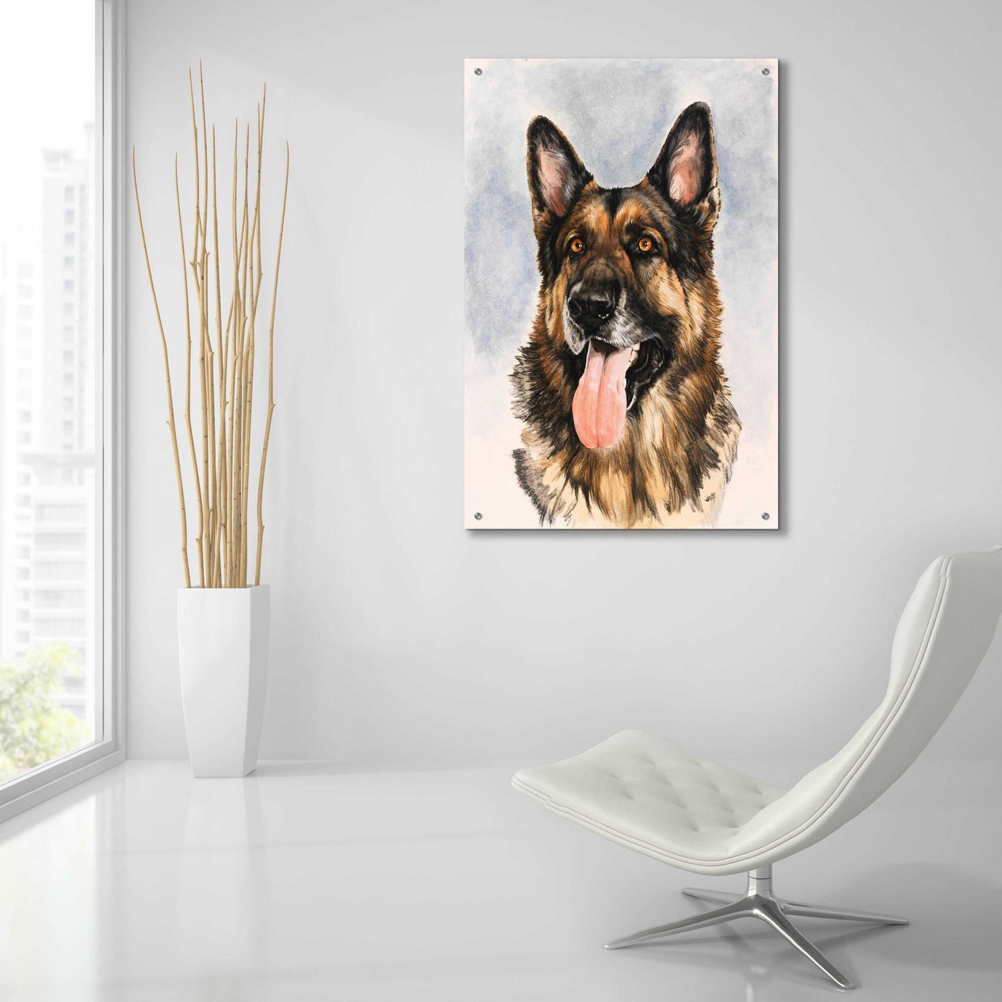Epic Art 'German Shepherd 2' by Barbara Keith, Acrylic Glass Wall Art,24x36