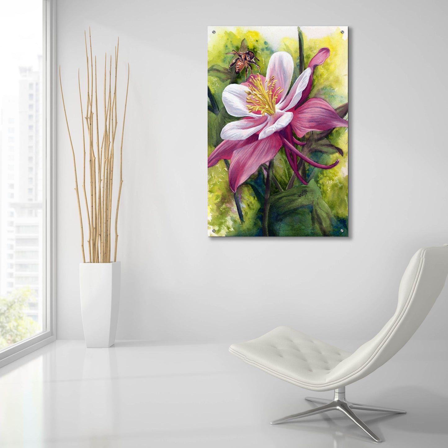 Epic Art 'Vernal' by Barbara Keith, Acrylic Glass Wall Art,24x36