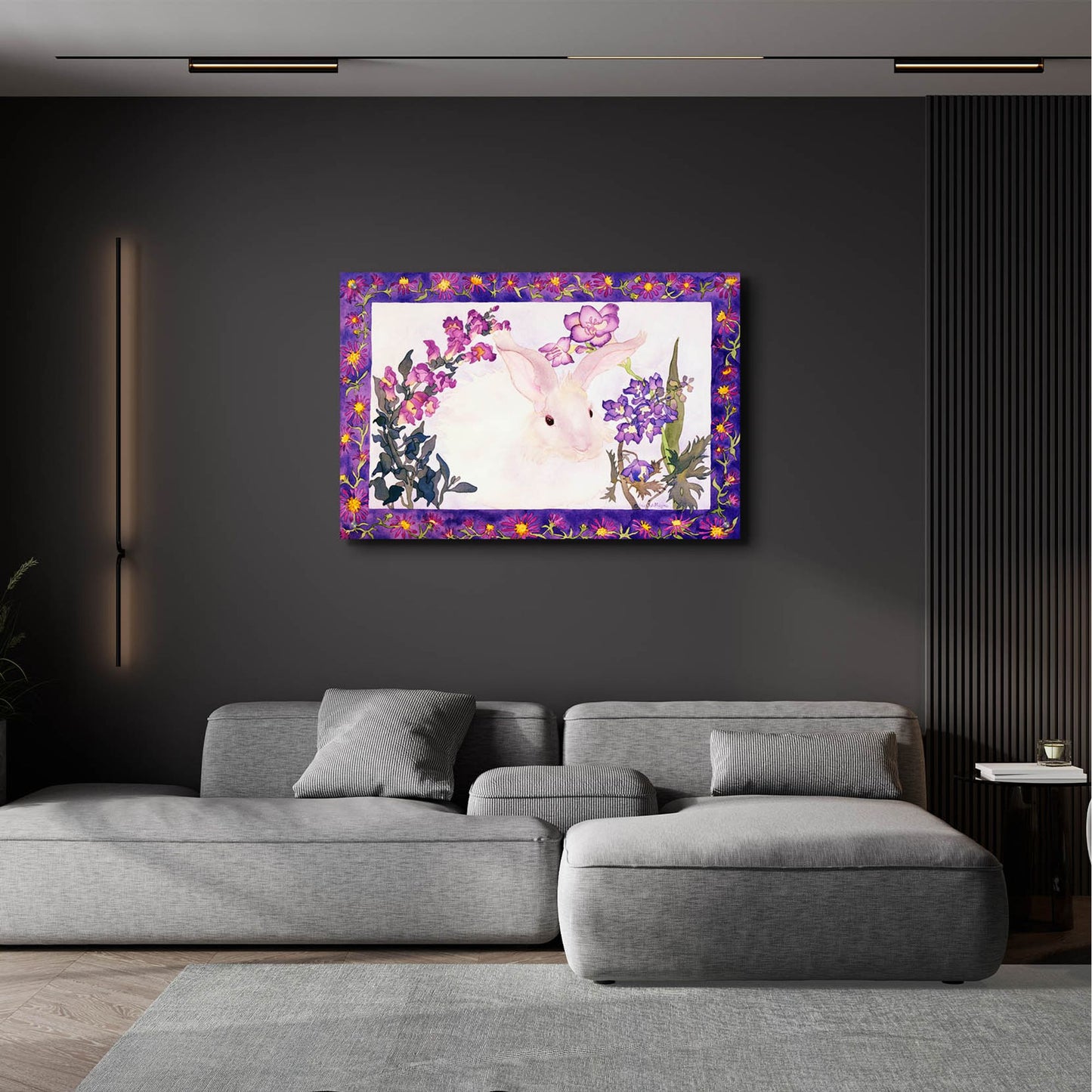 Epic Art 'Aster Bunny' by Carissa Luminess, Acrylic Glass Wall Art,36x24