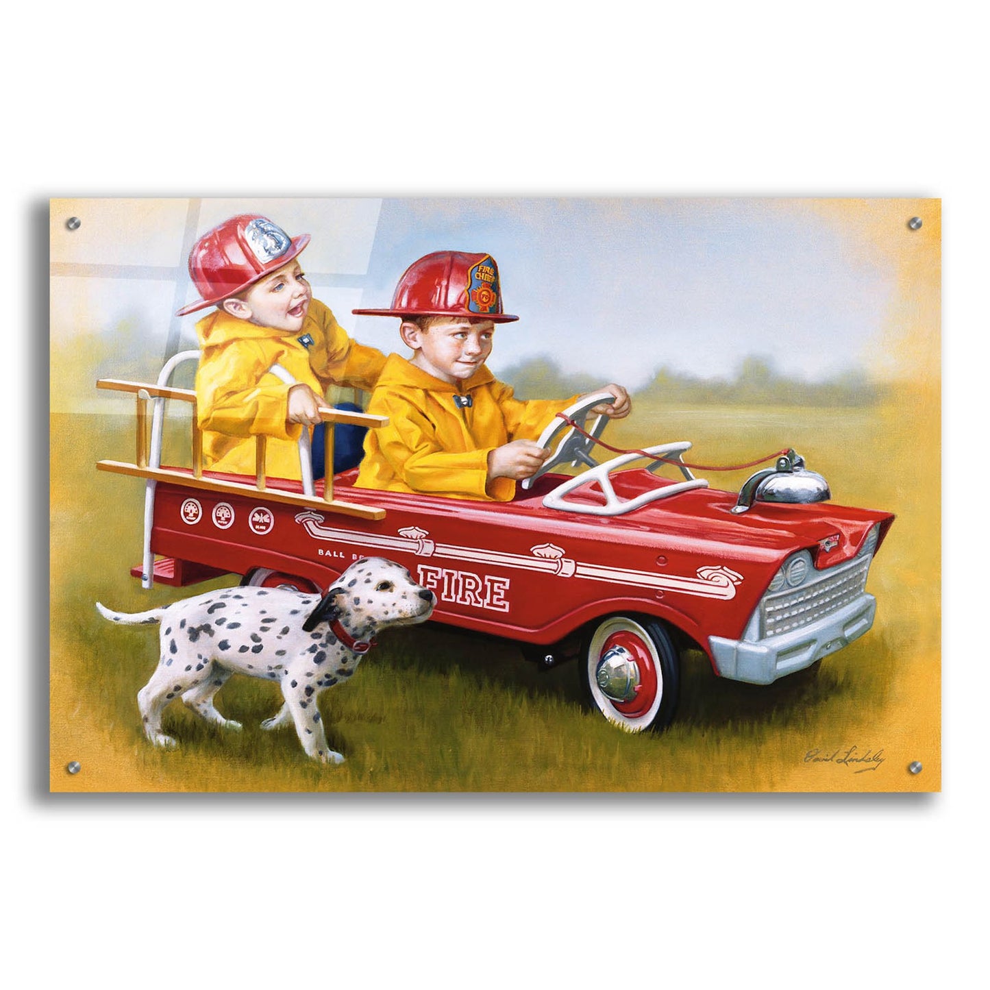 Epic Art '1959 Murray Fire Truck' by David Lindsley, Acrylic Glass Wall Art