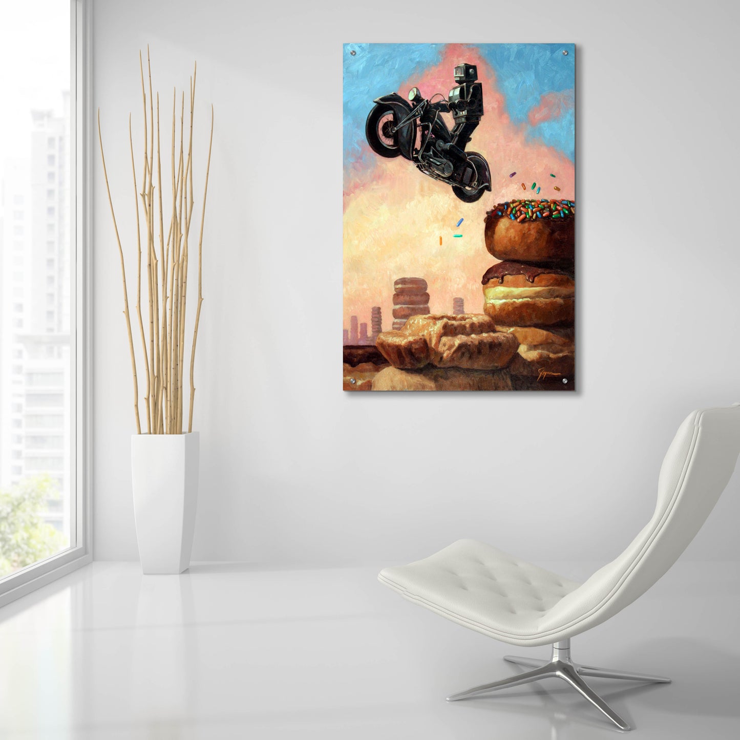 Epic Art 'Dark Rider Again' by Eric Joyner, Acrylic Glass Wall Art,24x36