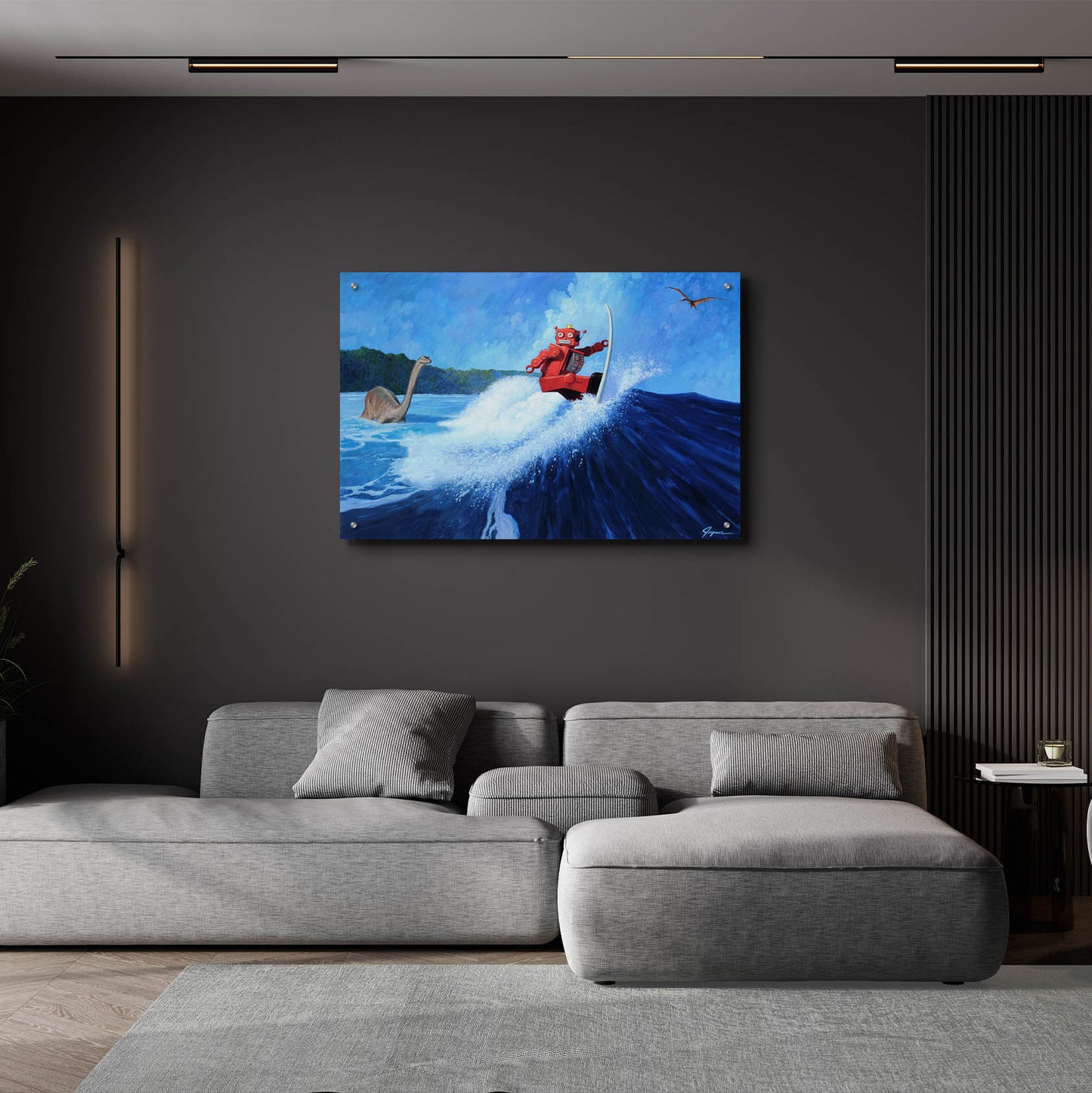 Epic Art 'Surfer Joe' by Eric Joyner, Acrylic Glass Wall Art,36x24