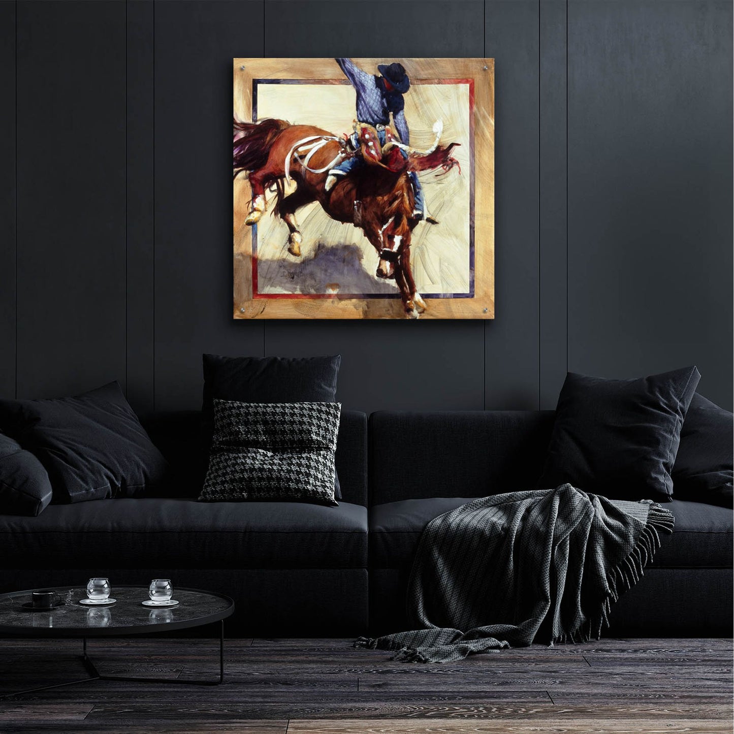Epic Art 'Hard Right' by J. E. Knauf, Acrylic Glass Wall Art,36x36