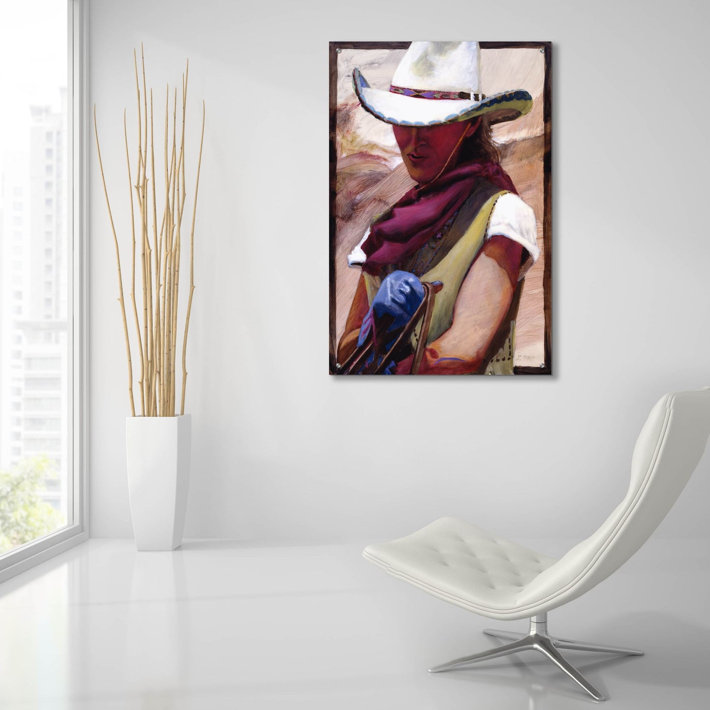 Epic Art 'The Blue Glove' by J. E. Knauf, Acrylic Glass Wall Art,24x36