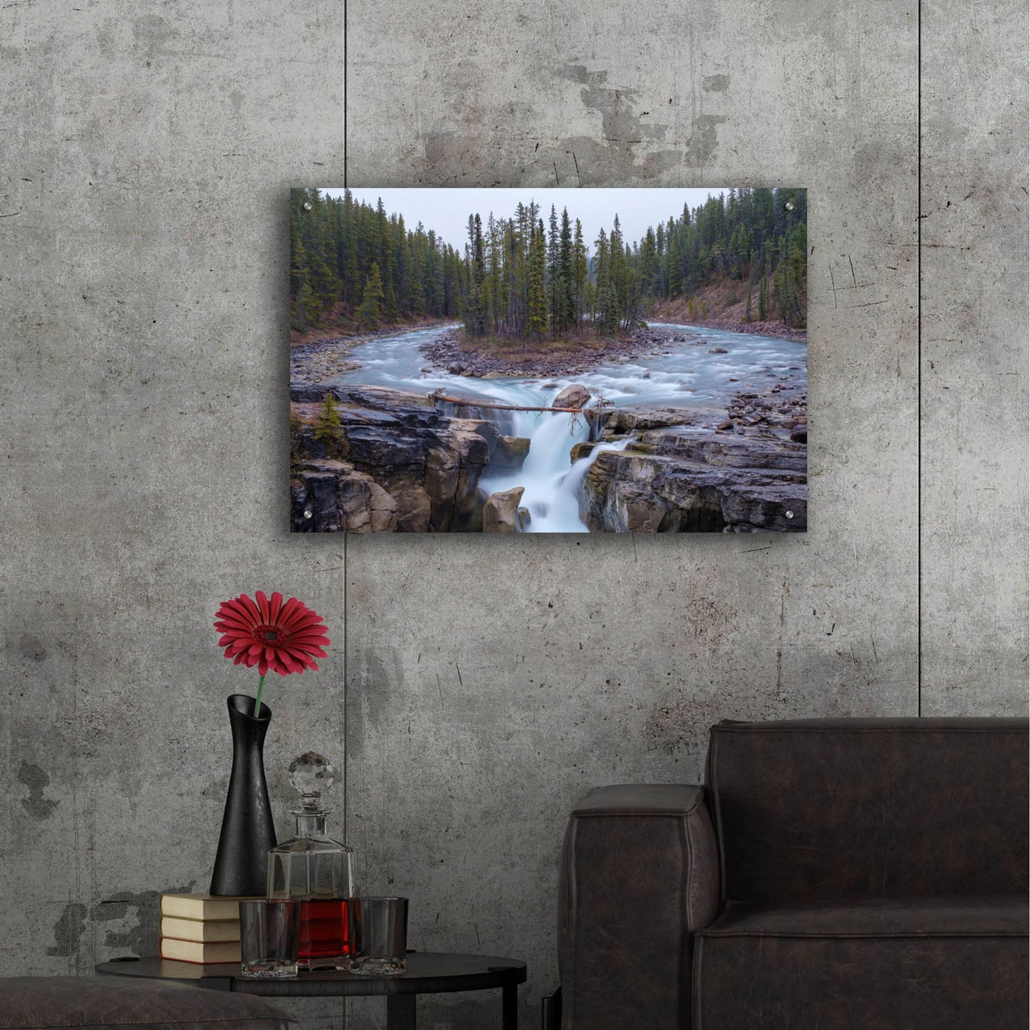 Epic Art 'Sunwapta Falls 1' by Joe Reimer Photography, Acrylic Glass Wall Art,36x24