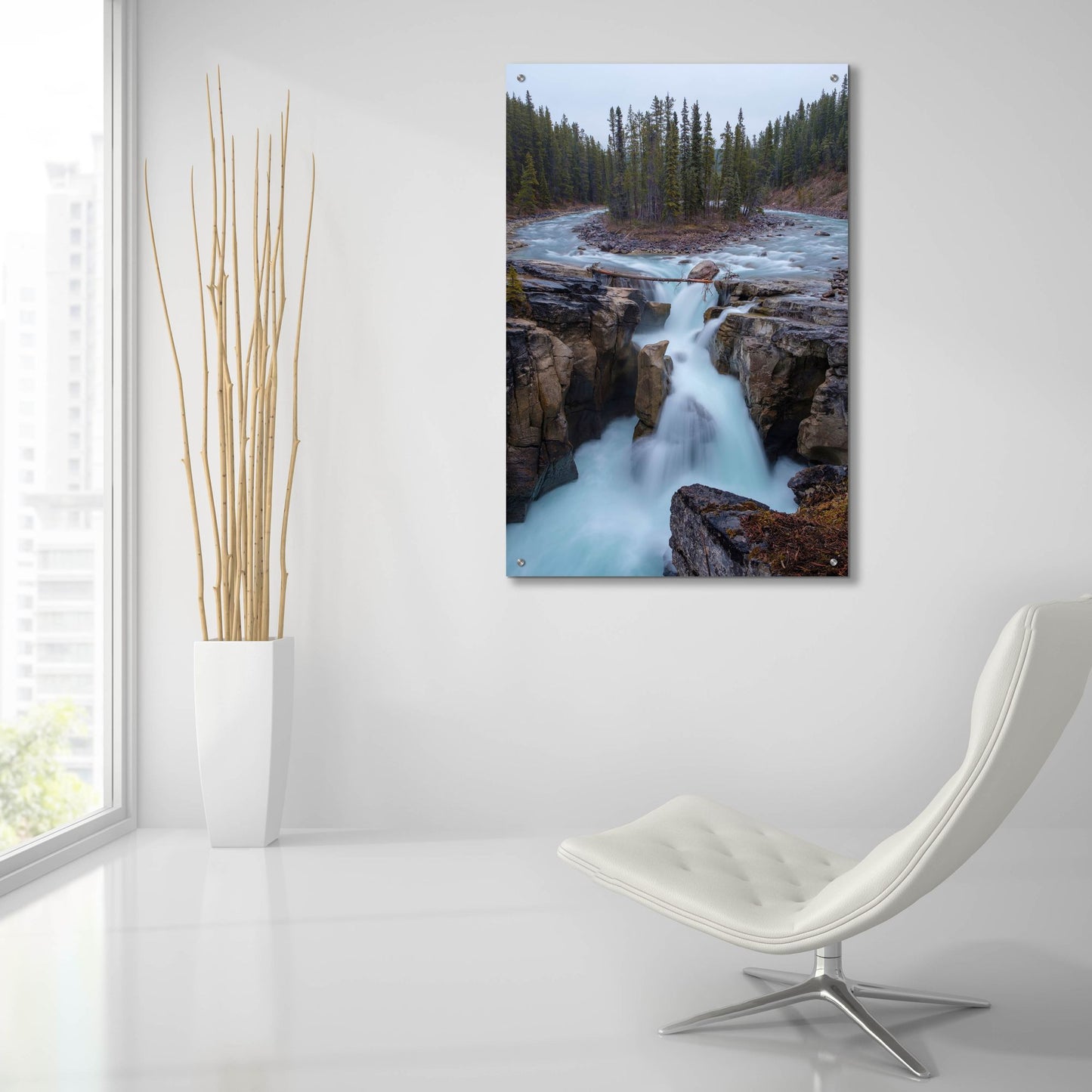Epic Art 'Sunwapta Falls 2' by Joe Reimer Photography, Acrylic Glass Wall Art,24x36