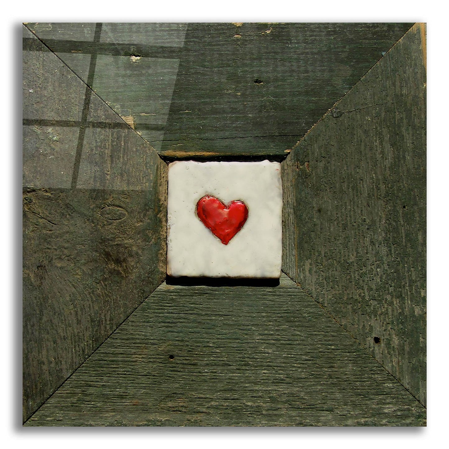 Epic Art 'Hearts' Desire Green' by LovIsArt, Acrylic Glass Wall Art,36x36