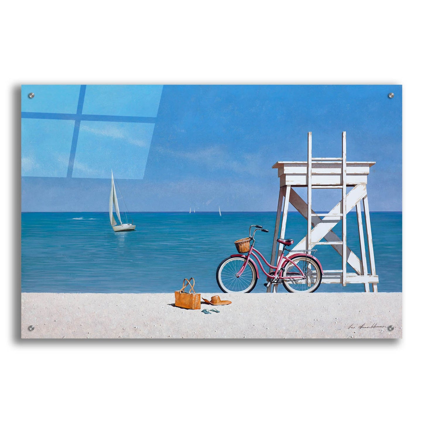 Epic Art 'Beach Bike 3' by Zhen-Huan Lu, Acrylic Glass Wall Art