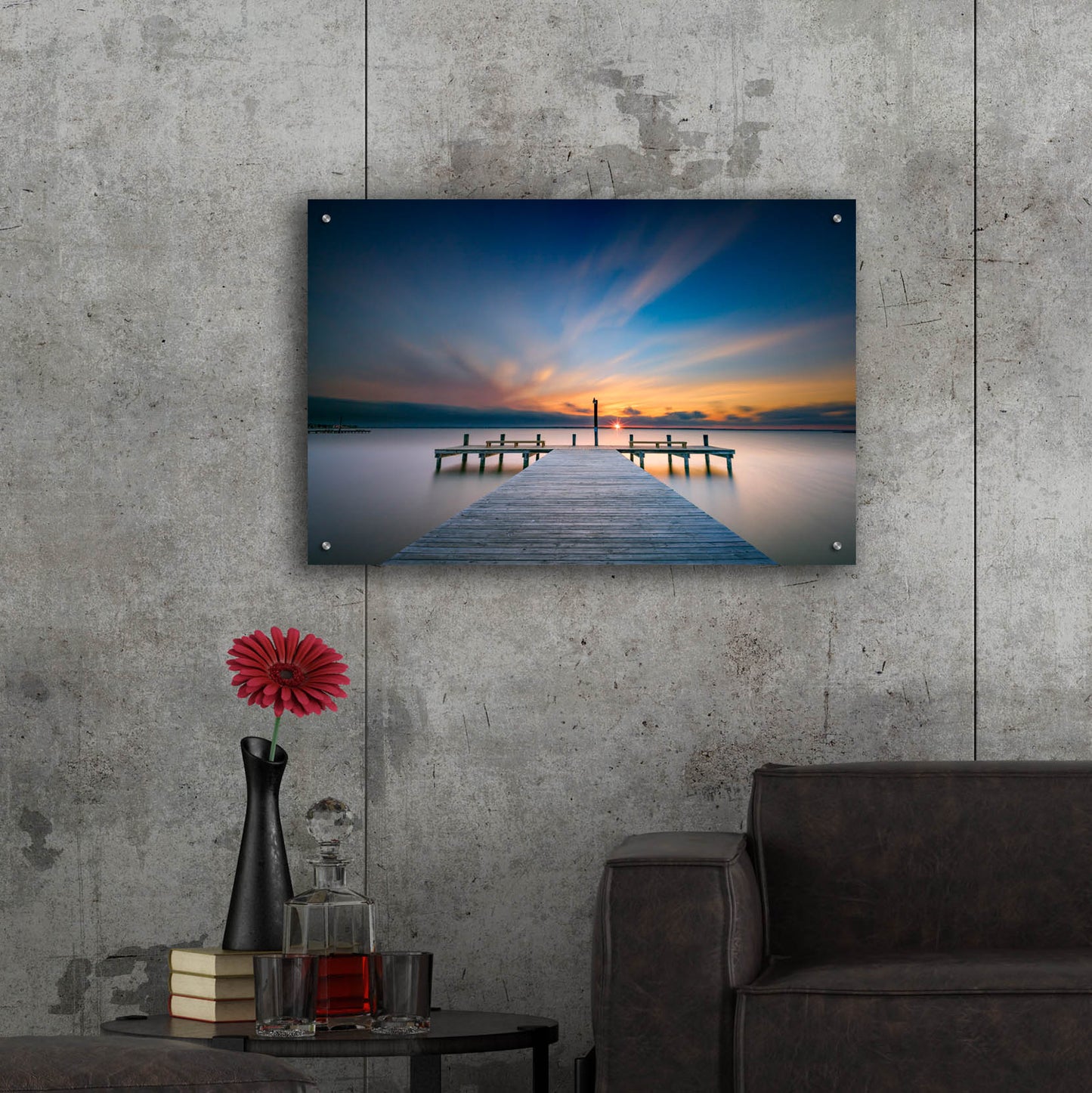 Epic Art 'Sunset Over Barnegat Bay' by Rick Berk, Acrylic Glass Wall Art,36x24