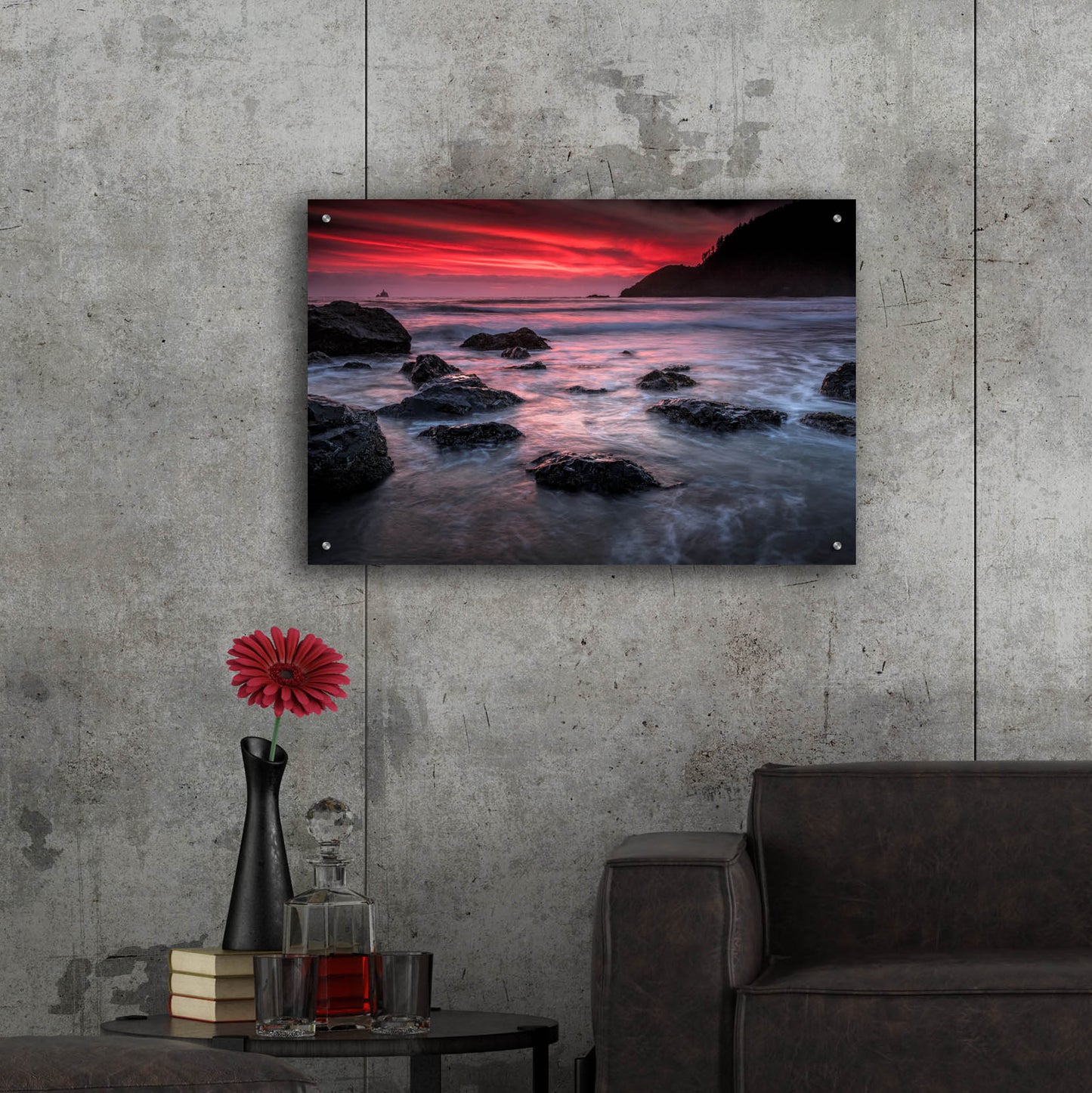 Epic Art 'Oregon Afterglow' by Rick Berk, Acrylic Glass Wall Art,36x24
