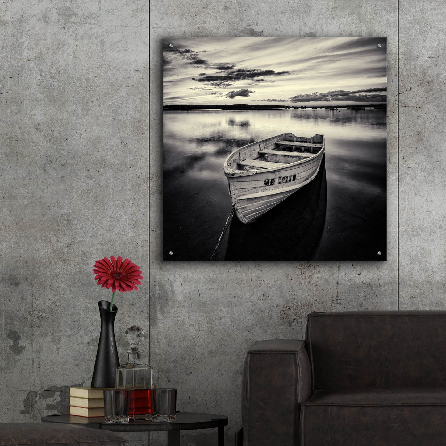 Epic Art 'Low Tide Afterglow Ambrotype' by Rick Berk, Acrylic Glass Wall Art,36x36