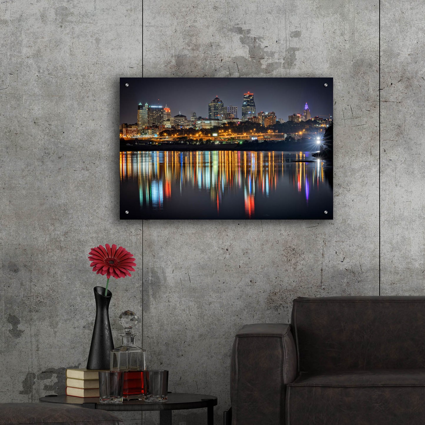Epic Art 'Kansas City Reflections' by Rick Berk, Acrylic Glass Wall Art,36x24