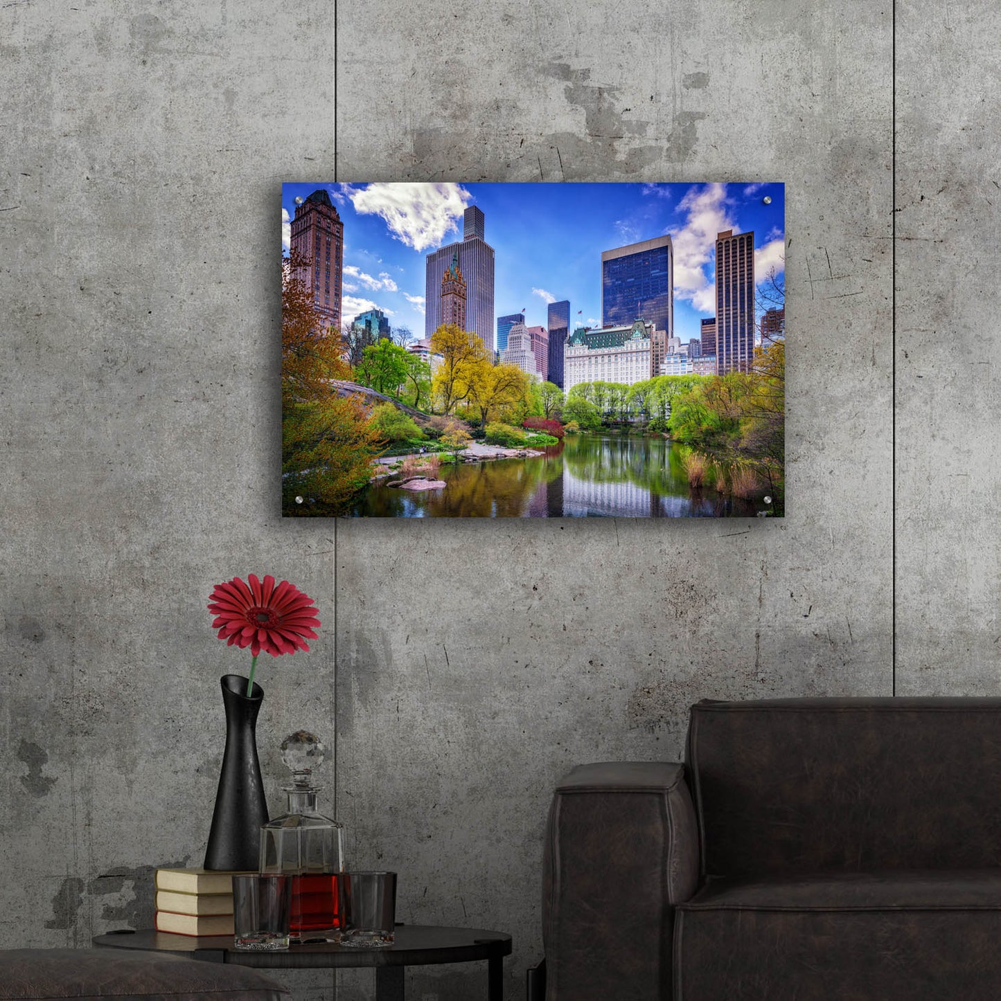 Epic Art 'Central Park South from Gapstow Bridge' by Rick Berk, Acrylic Glass Wall Art,36x24