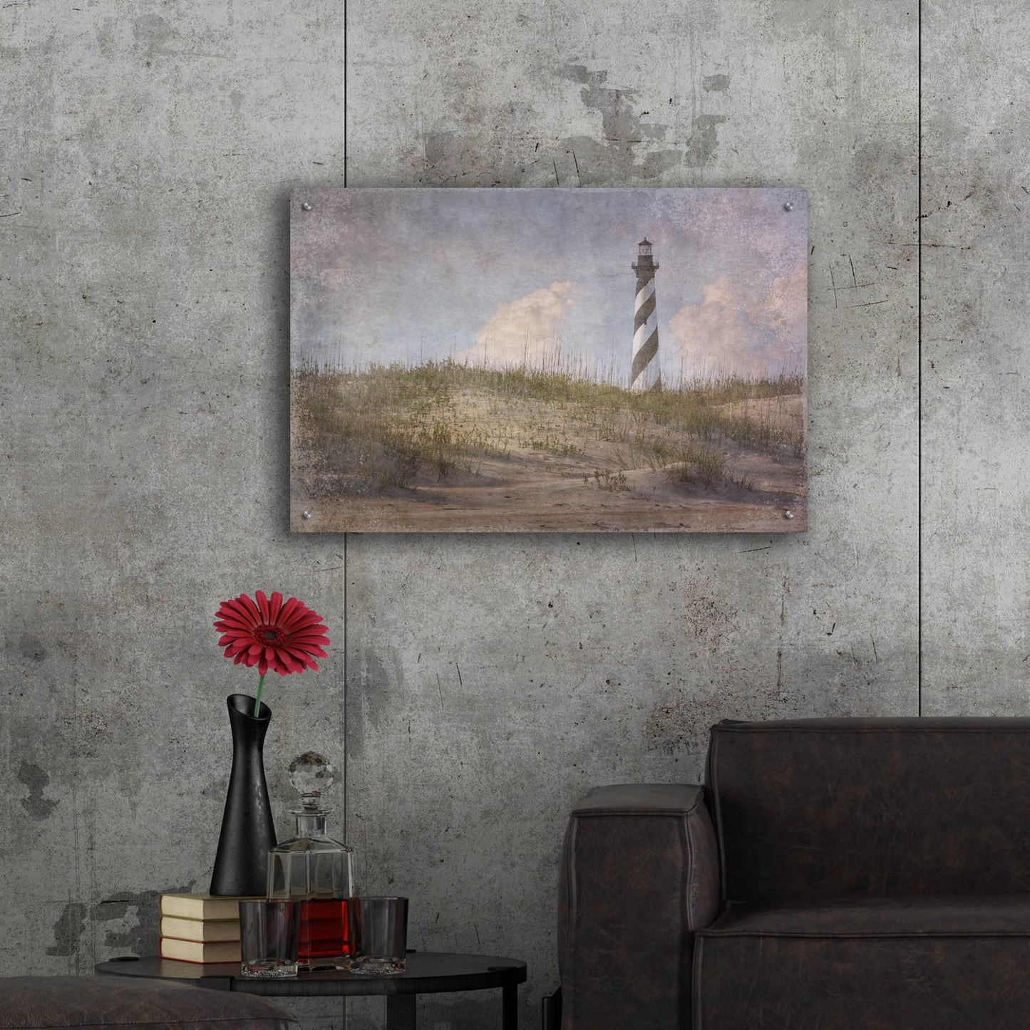Epic Art 'Cape Hatteras Lighthouse Vintage' by Rick Berk, Acrylic Glass Wall Art,36x24