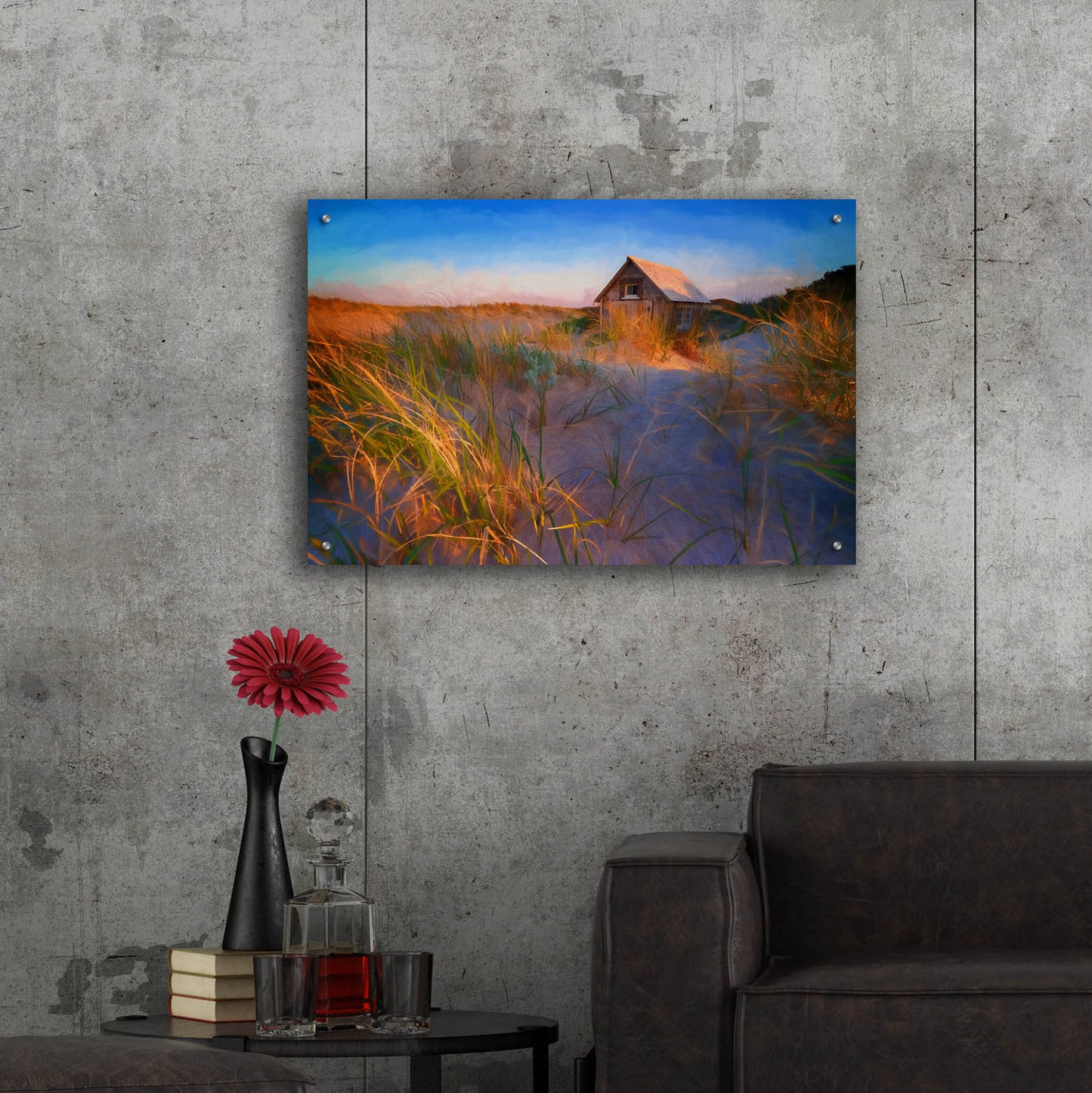 Epic Art 'Amongst The Dunes Oil Painting' by Rick Berk, Acrylic Glass Wall Art,36x24