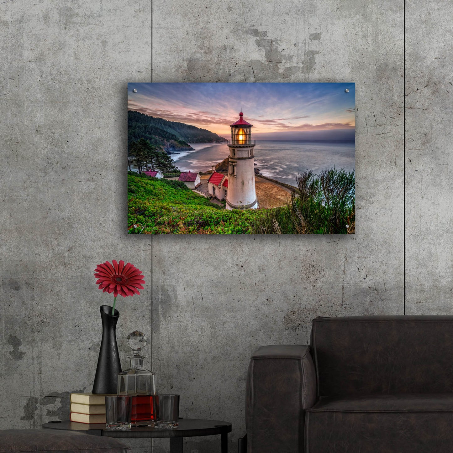 Epic Art 'Heceta Head Lighthouse' by Rick Berk, Acrylic Glass Wall Art,36x24