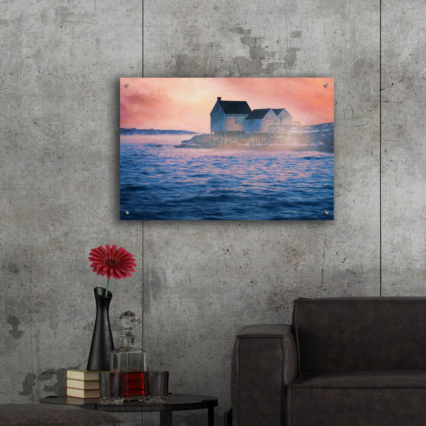 Epic Art 'Frozen Hope Oil Painting' by Rick Berk, Acrylic Glass Wall Art,36x24