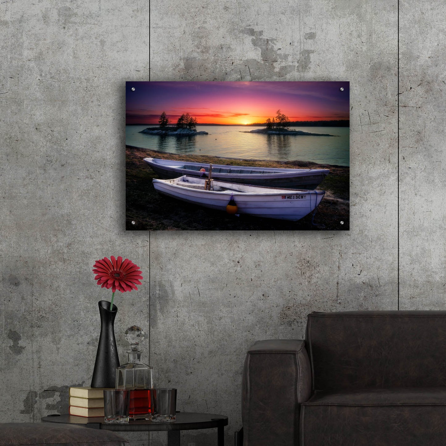 Epic Art 'Spring Sunset Lookout Point Glow' by Rick Berk, Acrylic Glass Wall Art,36x24