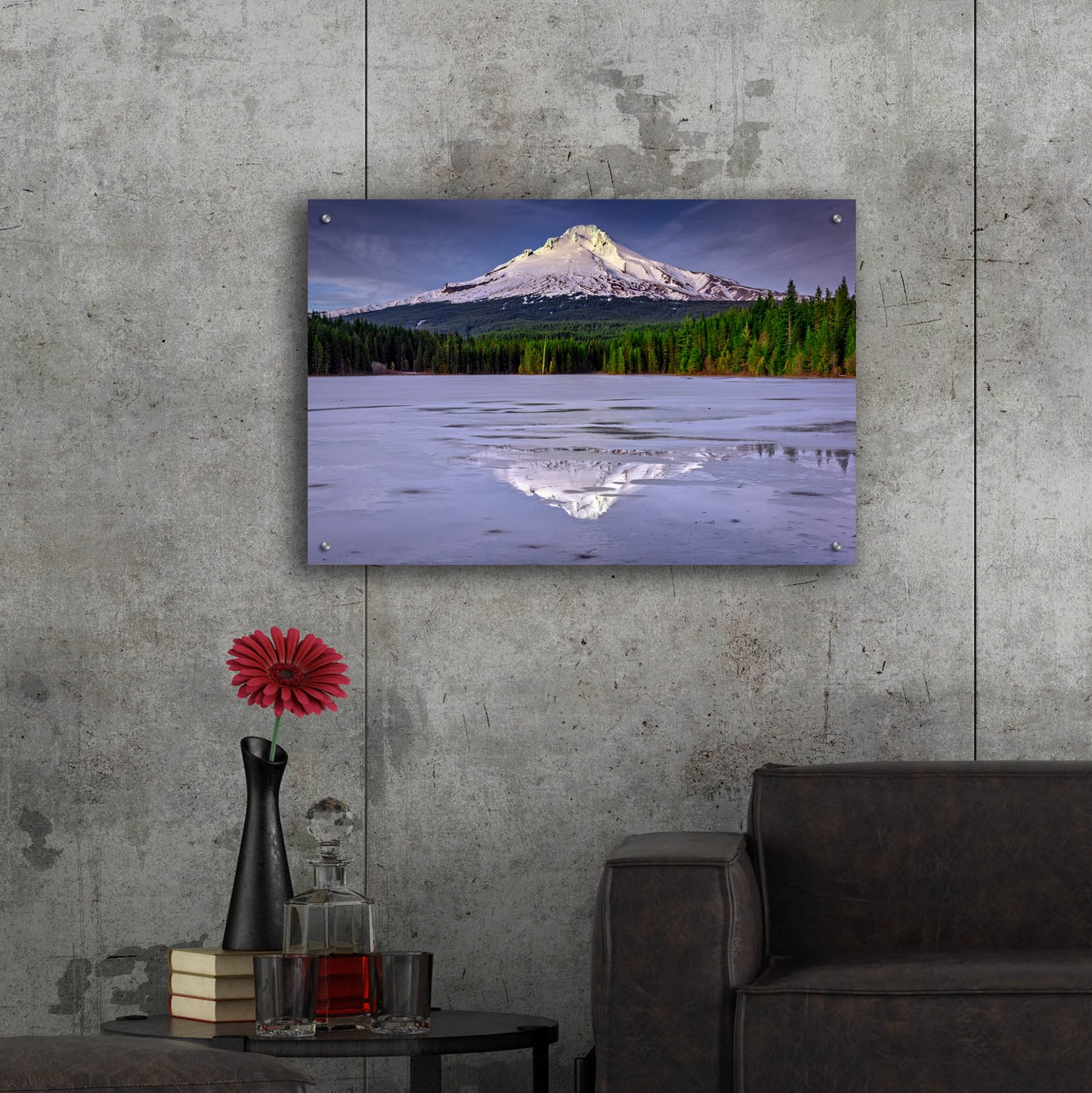 Epic Art 'Mount Hood Reflections' by Rick Berk, Acrylic Glass Wall Art,36x24