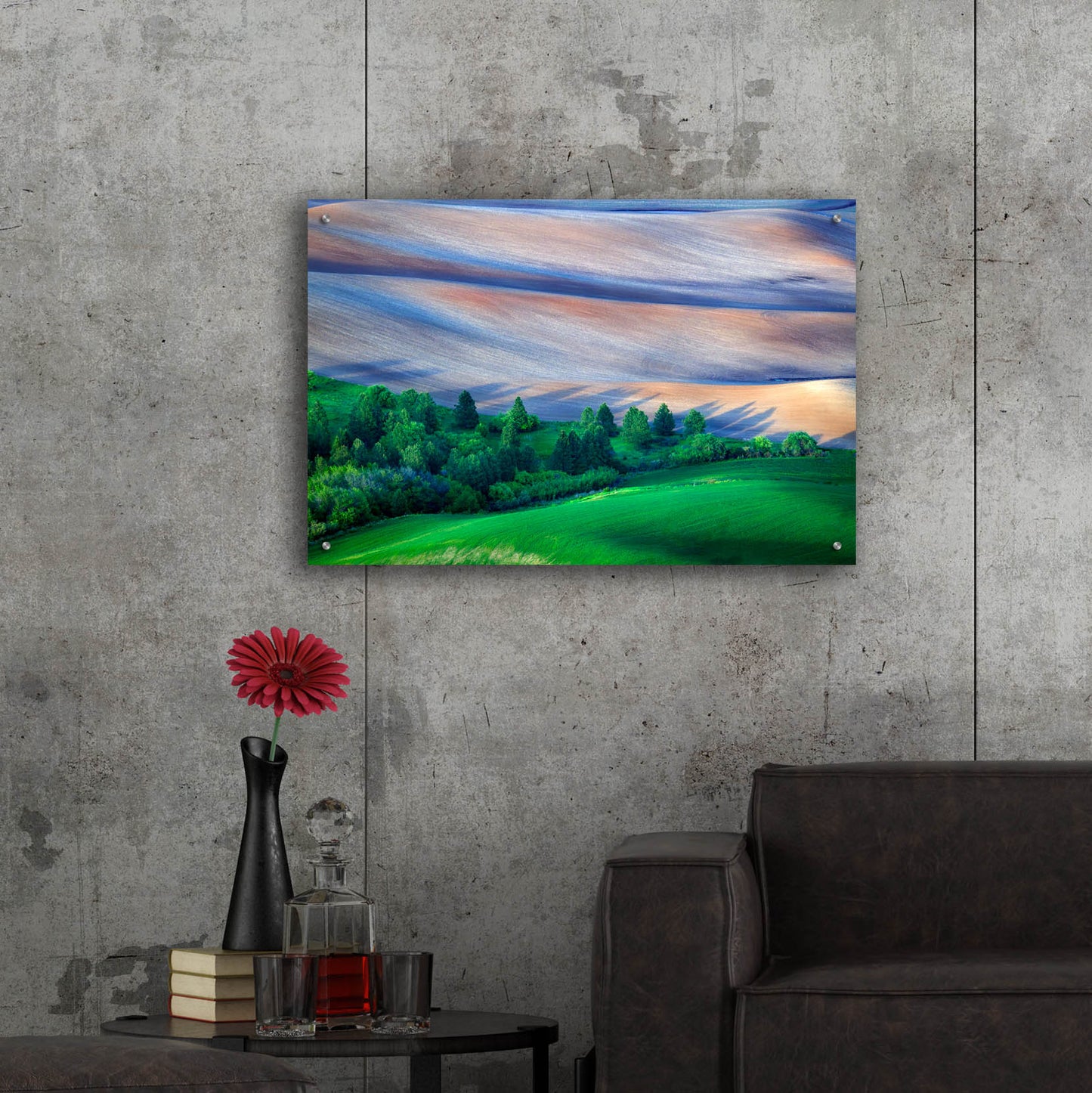 Epic Art 'Palouse Shadows' by Rick Berk, Acrylic Glass Wall Art,36x24