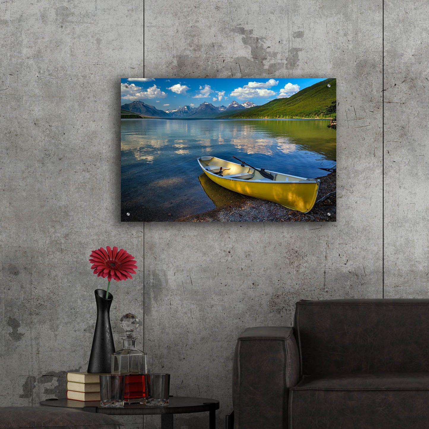 Epic Art 'Afternoon on Lake McDonald' by Rick Berk, Acrylic Glass Wall Art,36x24