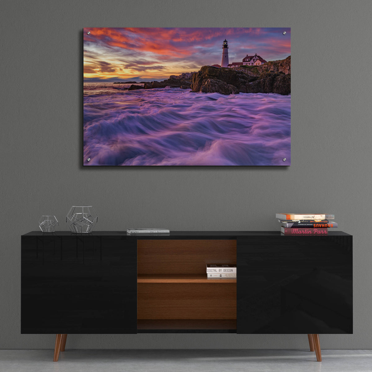 Epic Art 'Late Summer Morn at Portland Head' by Rick Berk, Acrylic Glass Wall Art,36x24