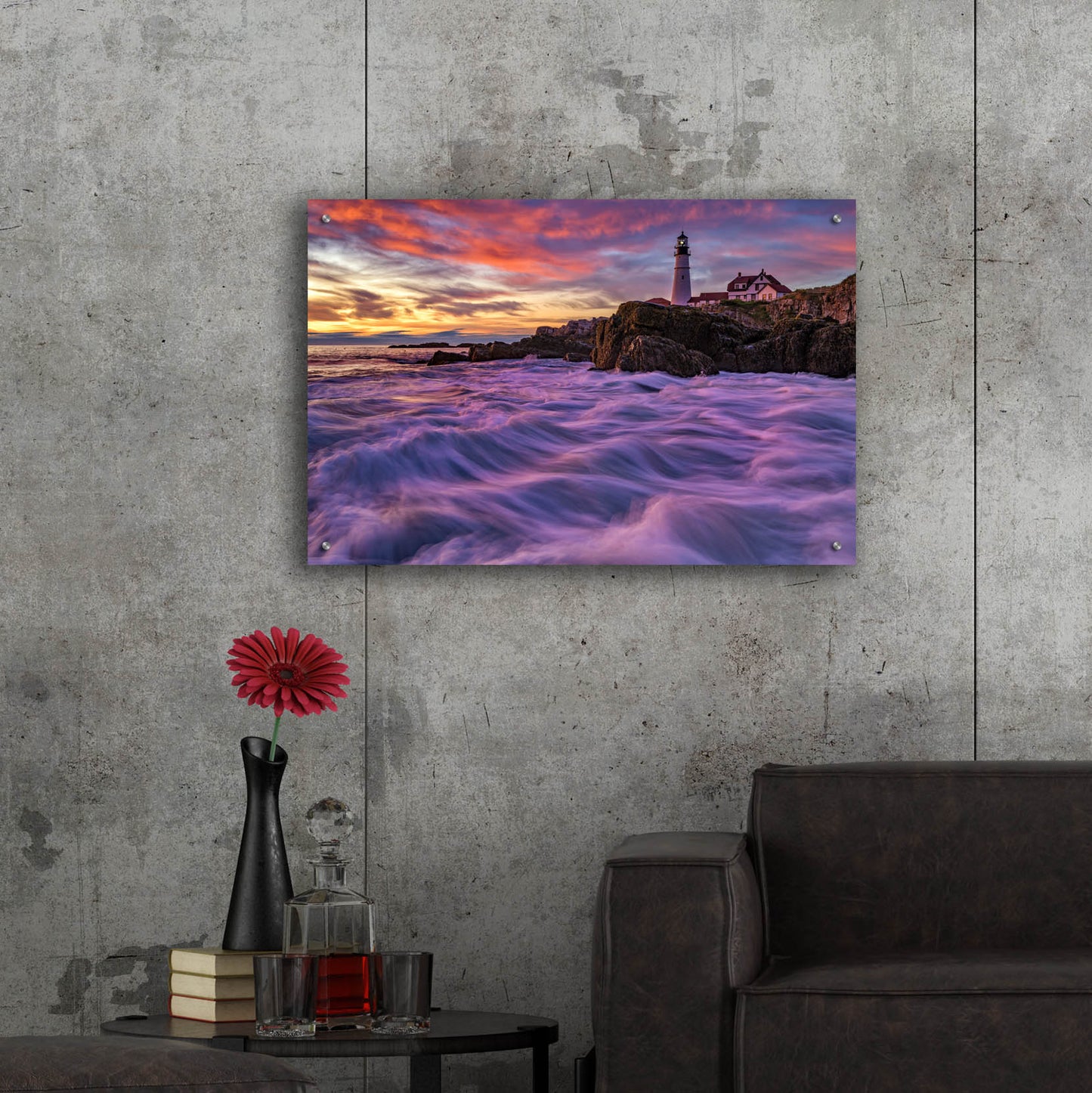 Epic Art 'Late Summer Morn at Portland Head' by Rick Berk, Acrylic Glass Wall Art,36x24