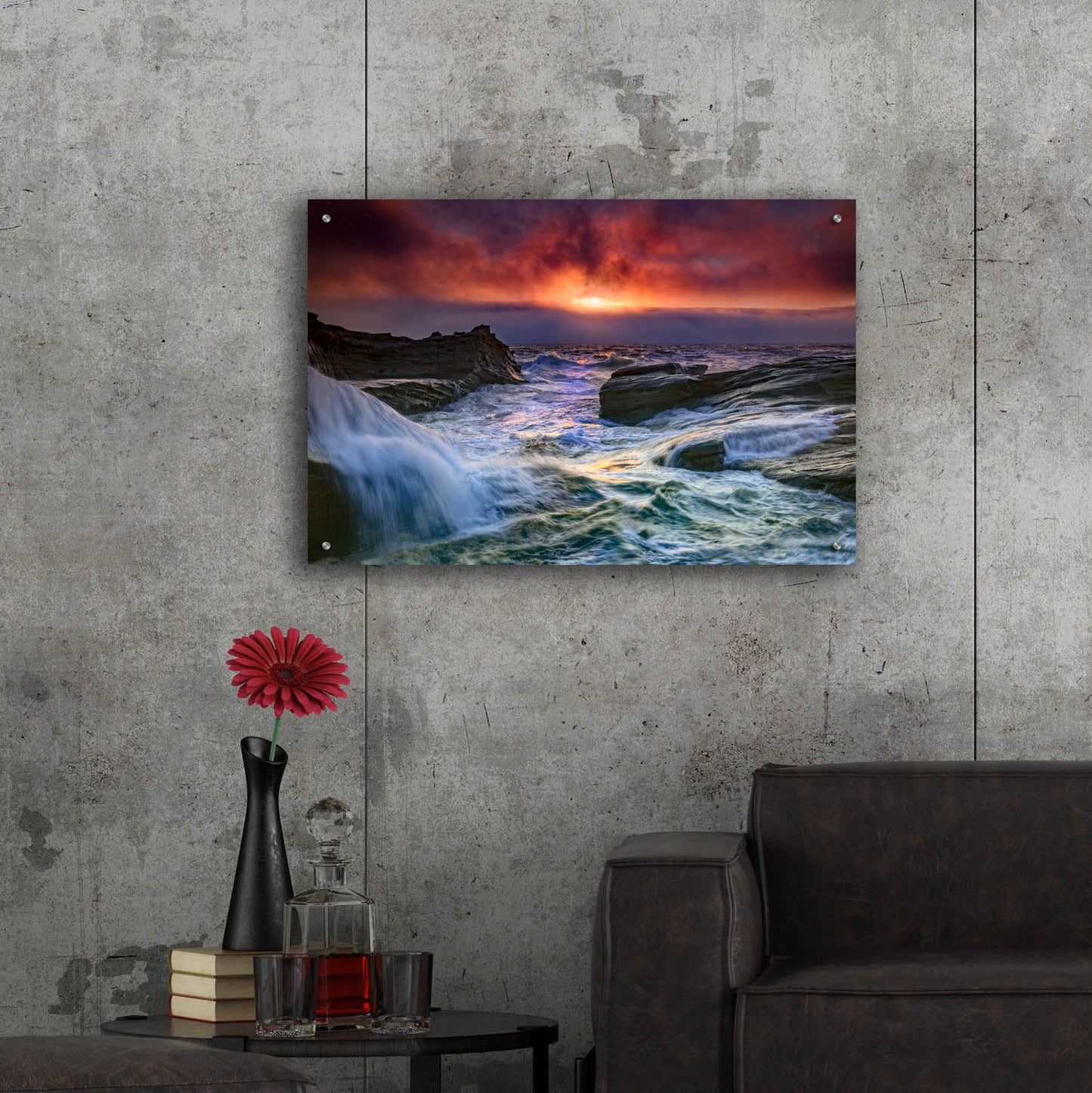 Epic Art 'Tumult' by Rick Berk, Acrylic Glass Wall Art,36x24