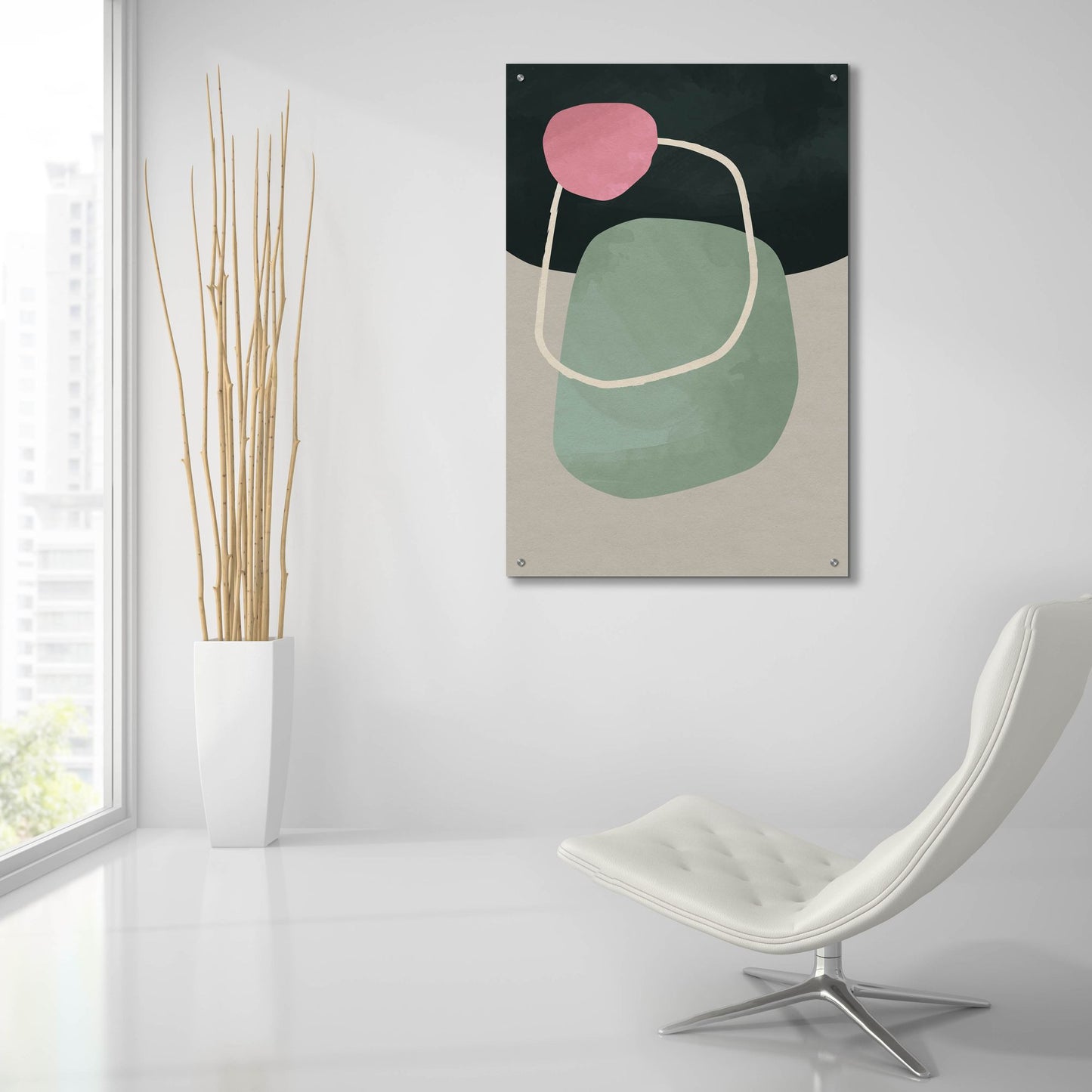 Epic Art 'Scandi Pebbles 5' by Gary Williams, Acrylic Glass Wall Art,24x36