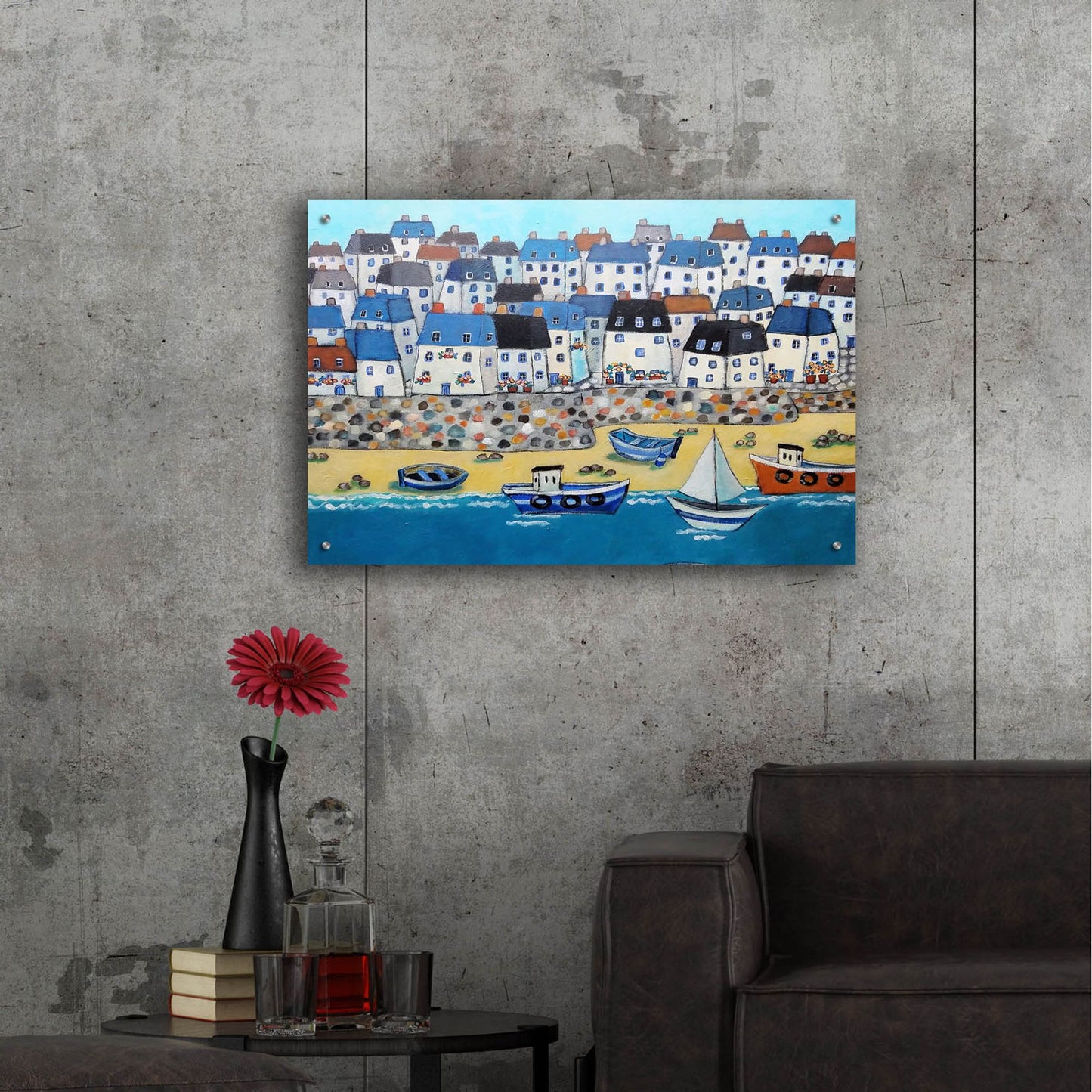 Epic Art 'Cornwall Calling Again' by Holly Wojhan, Acrylic Glass Wall Art,36x24