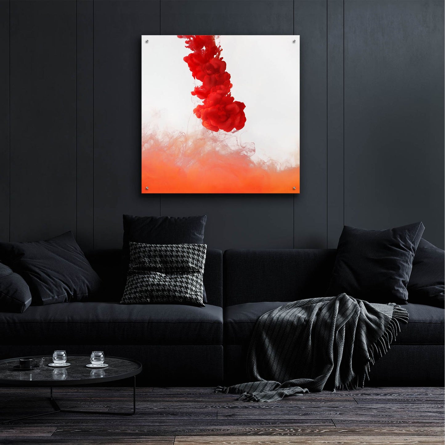 Epic Art 'Colored Smoke Under Water' by Epic Portfolio, Acrylic Glass Wall Art,36x36